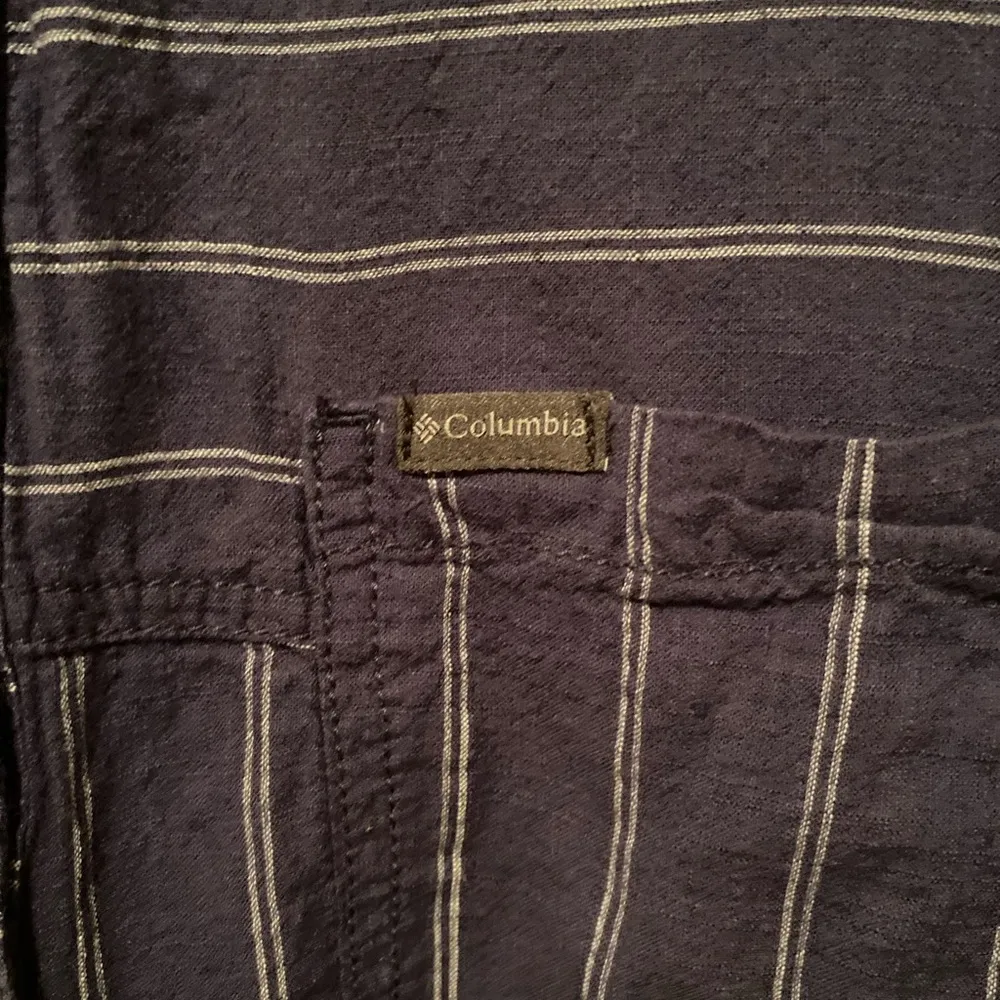 Women’s Columbia Button Up Striped Camping Shirt SzL - Image 2