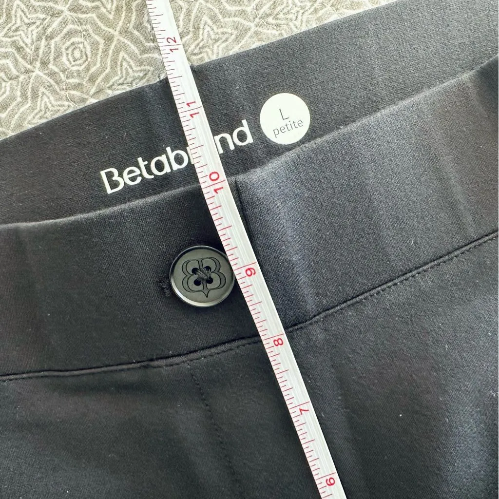 Betabrand Black Dress Pants Yoga Pant Flare Bootcut Pull-On Size L Petite - Image 9