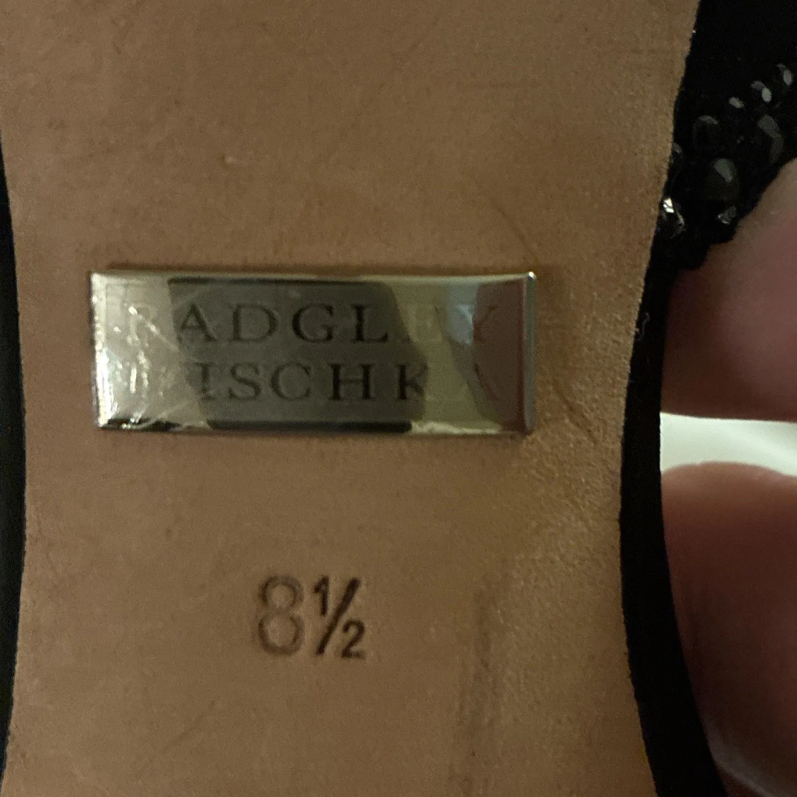 Bagley Mischka Ginny Black Embellished Kitten Heel Dress Pumps Evening Shoes 8.5 - Image 6