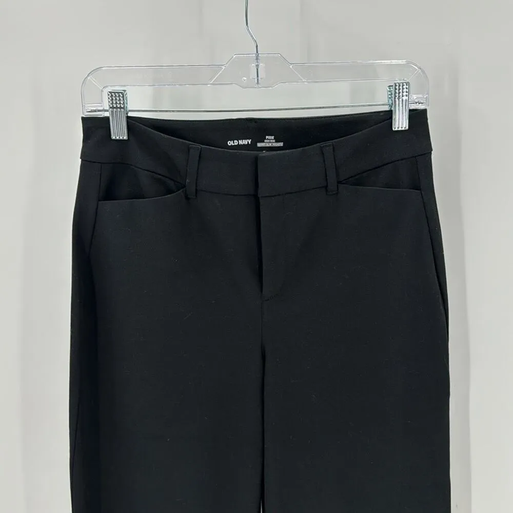 Old Navy pixie high rise black secret slim pockets office closet staple size 4 - Image 3
