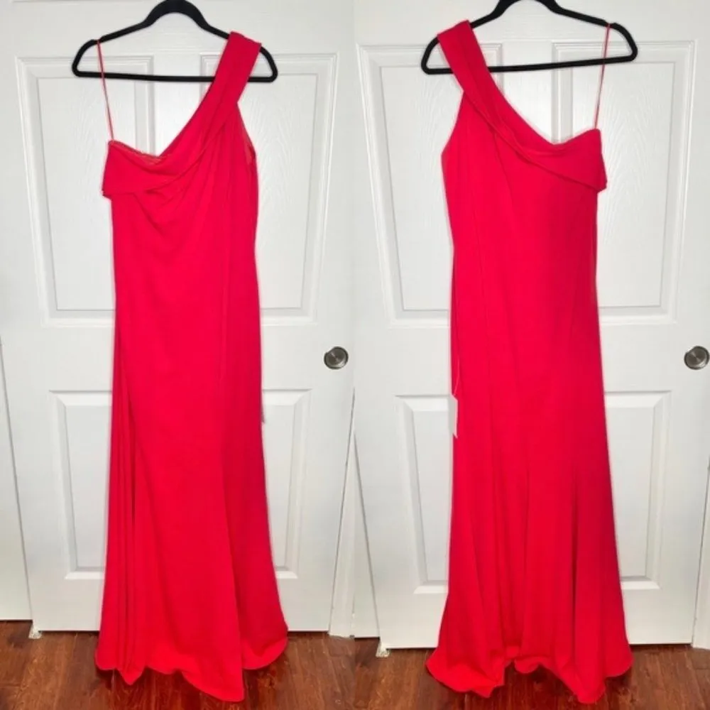 NWT Revolve Jay Godfrey Stone One Shoulder Gown in Bold Red - Image 2