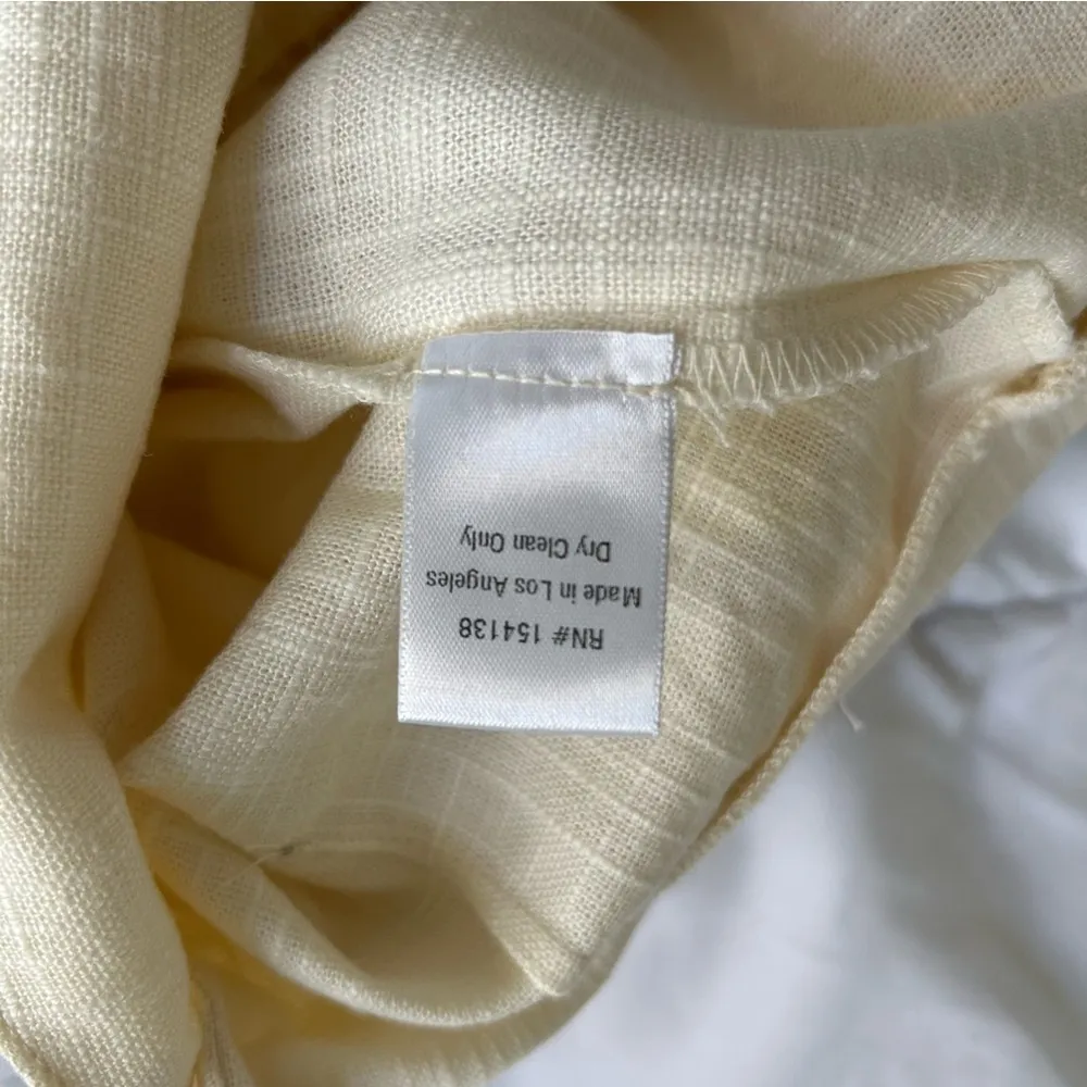 STAUD NWT  wide leg linen blend jumpsuit cream 2 - Image 16