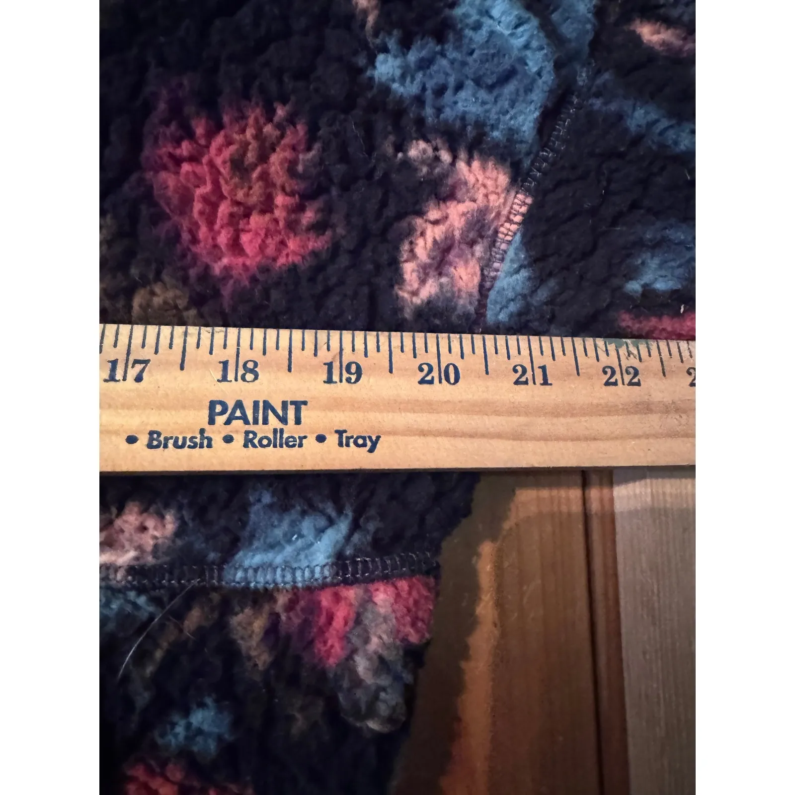 Prana Fleece Jacket Floral Print Hooded Zip Up Cozy Warm Size S - Image 3