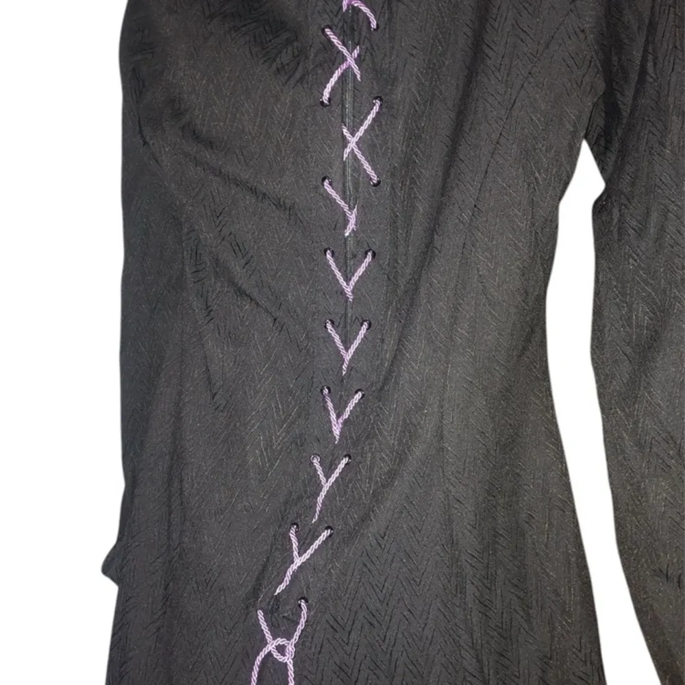 Black Ruched Long Sleeve Cocktail Gown - Image 3