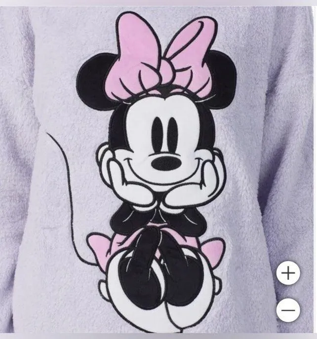 Minnie Mouse Ladies' Plush Lounger Purple Size Large nwt - Image 5