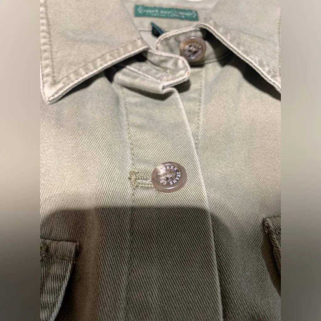 Lauren jeans company Ralph Lauren sleeveless green button up dress 6 - Image 3