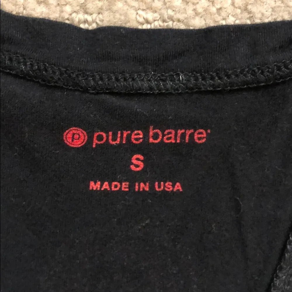 Pure Barre Black Tank Top with Red Logo - Image 5