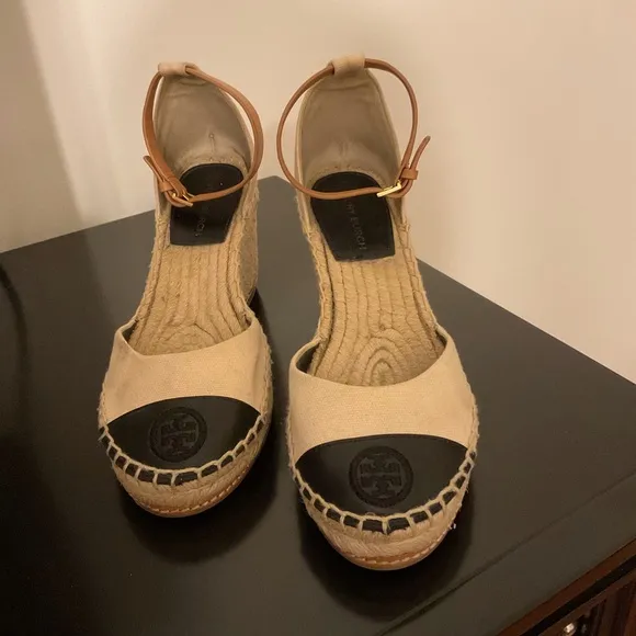 Tory Burch Color Block Wedge Espadrille Sandals - Image 2