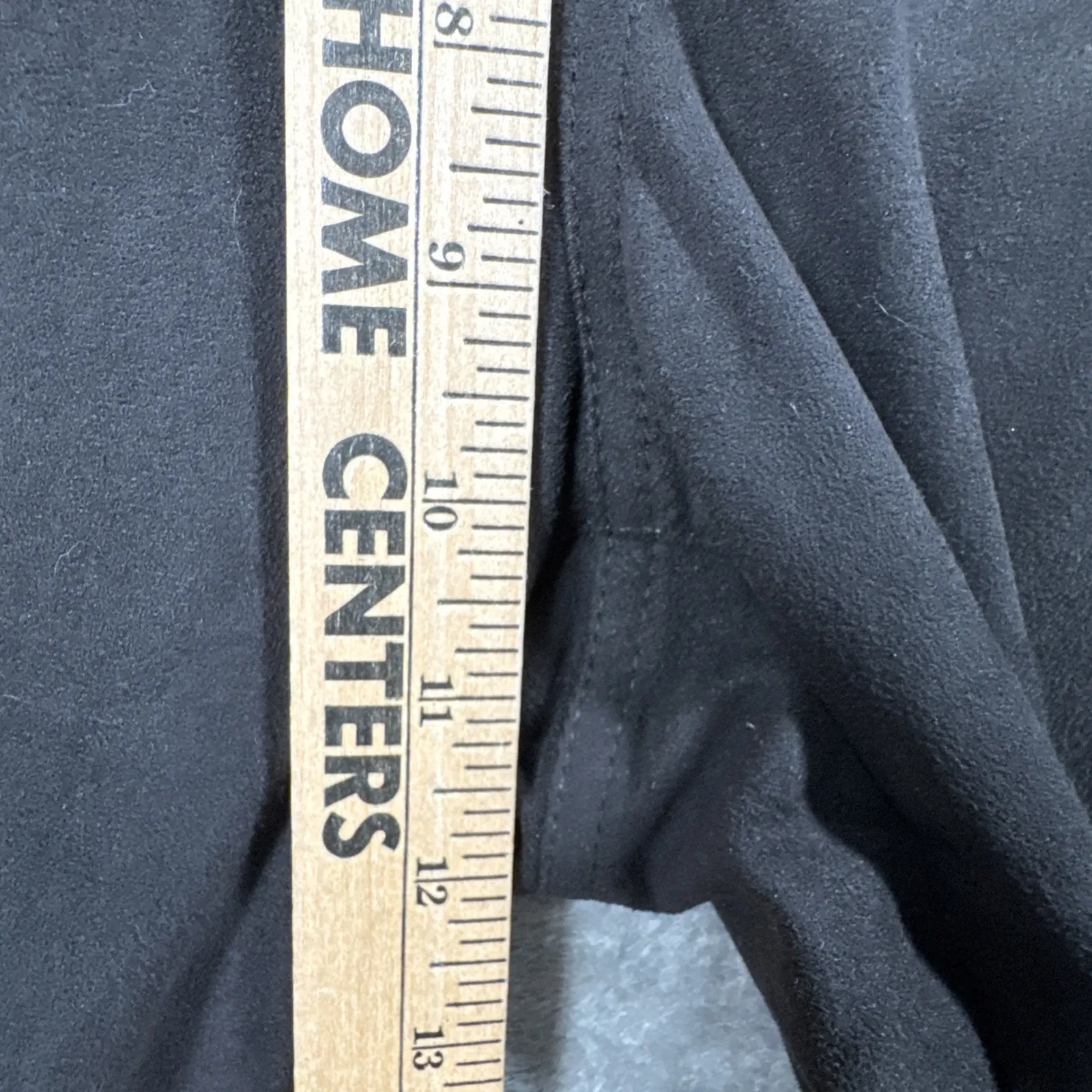 NYDJ Pants Black Career Dress Pants Straight Faux Suede Black Size‎ 10 Neutral - Image 13