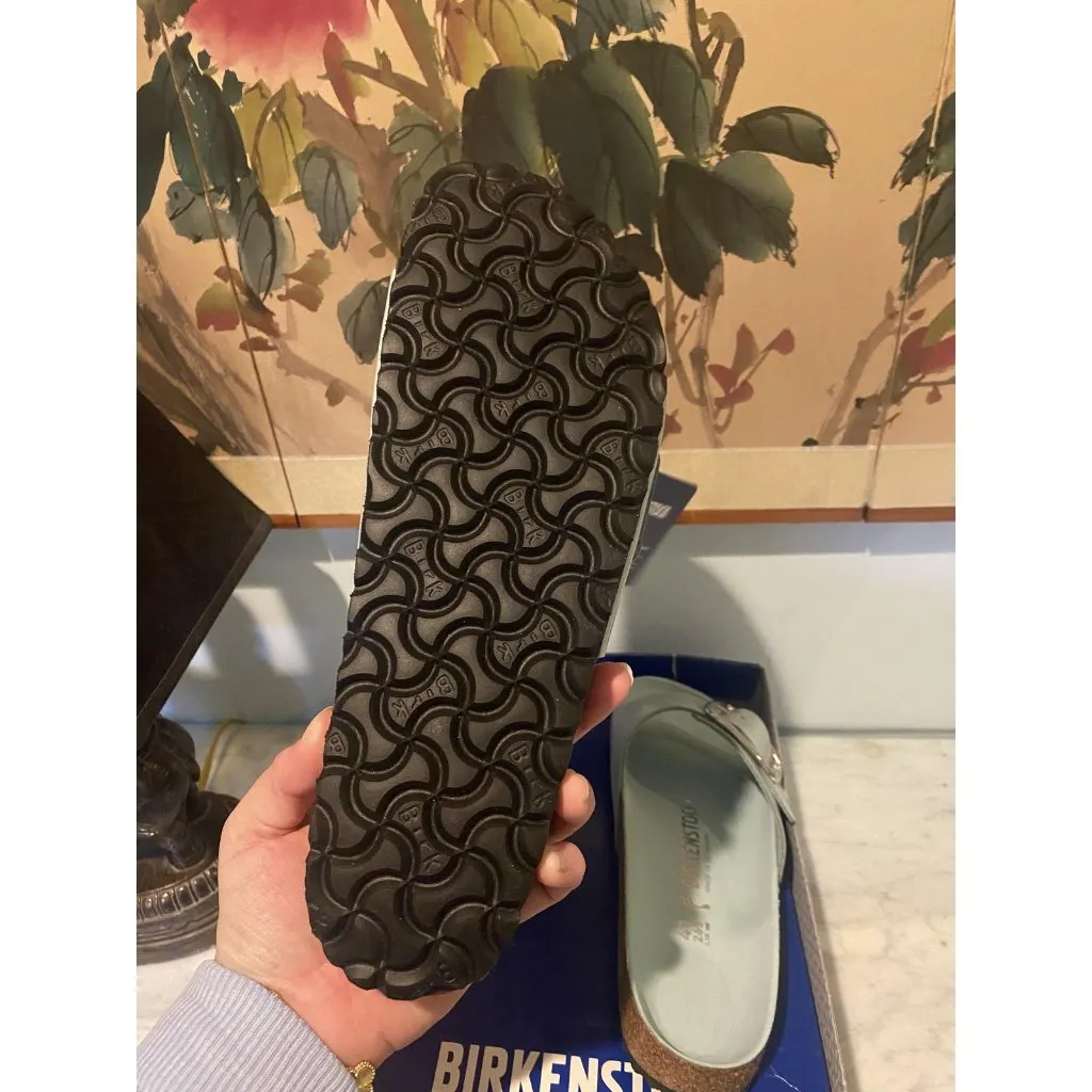 Birkenstock Madrid Big Buckle Sandals Womens Size 10 Surf Green 1026527 - Image 6