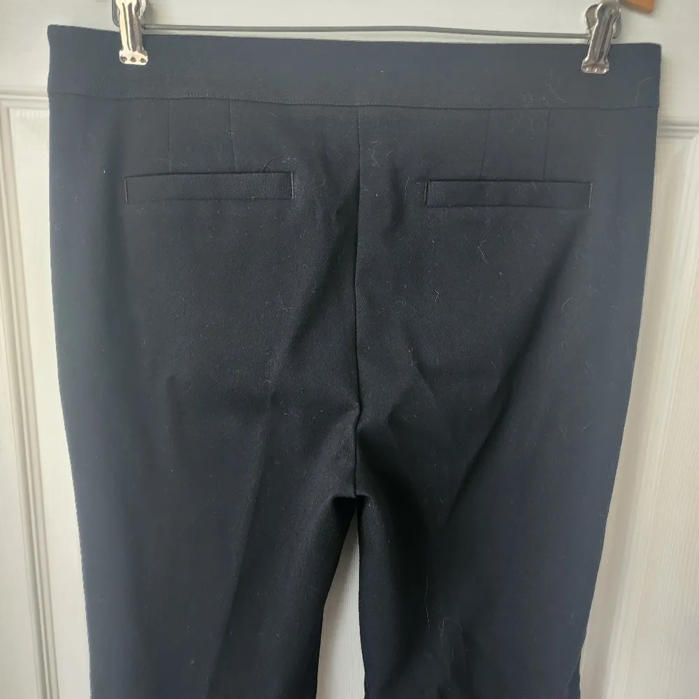 Loft Black with White Stripe Dress Marisa Trouser Pants - Image 4