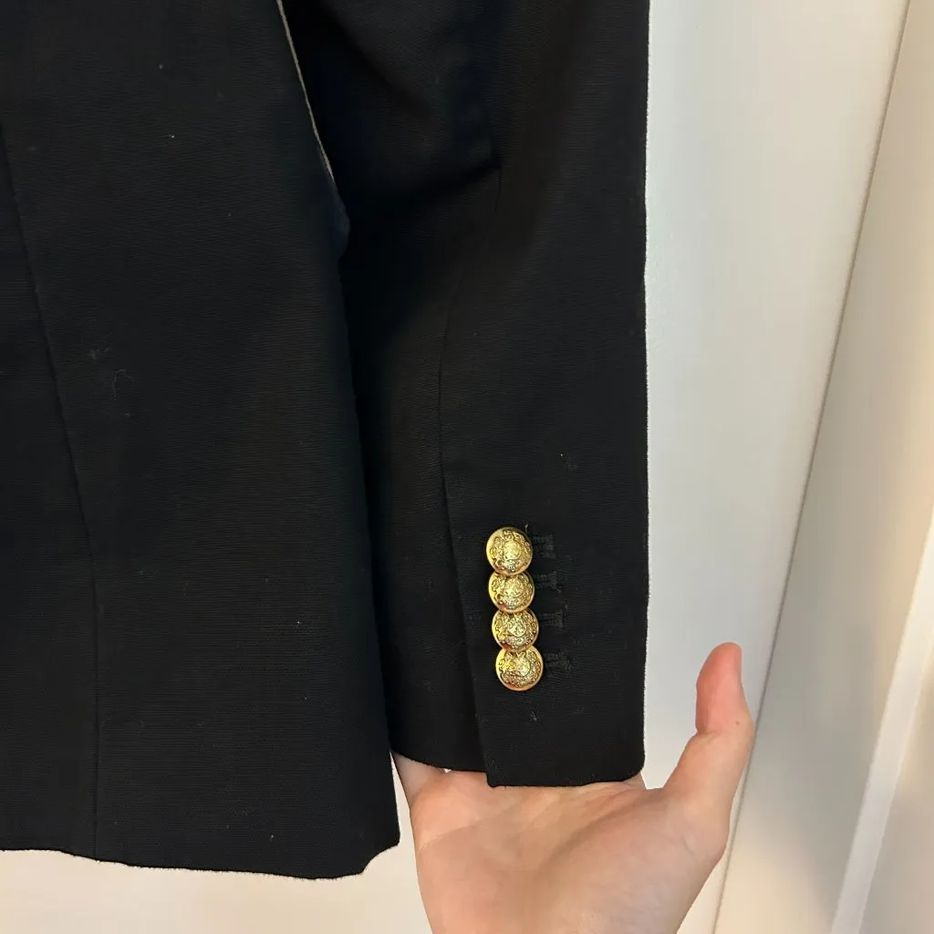 Banana Republic Women's Double Breasted Cadet Blazer in Black Size 4 - Image 9