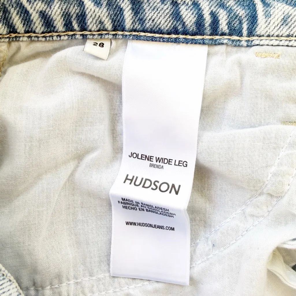 NWT HUDSON Jolene Wide Leg Jeans Brenda Size 28 - Image 10