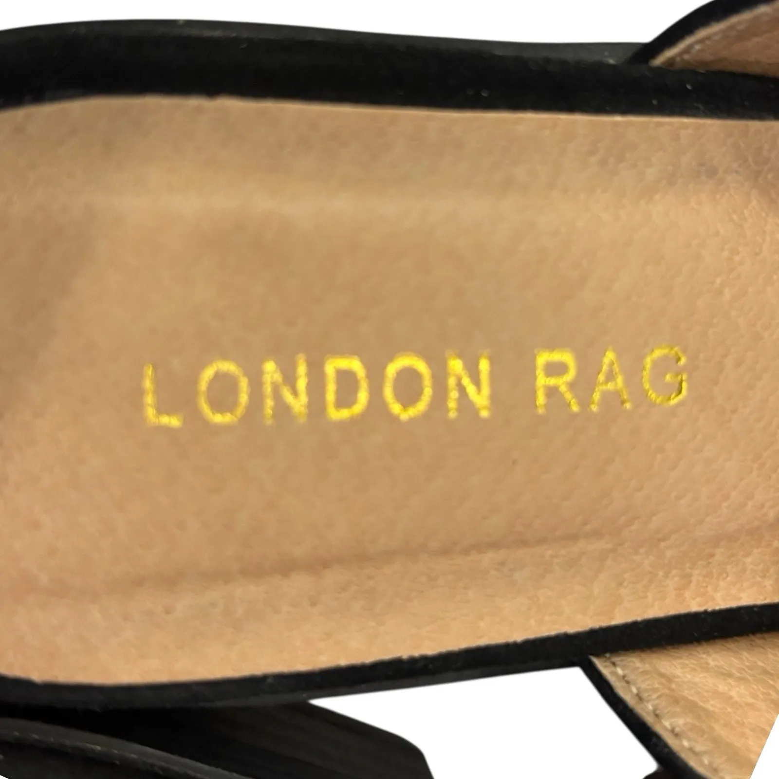 London Rag Sophie black mules with a gold - Image 5