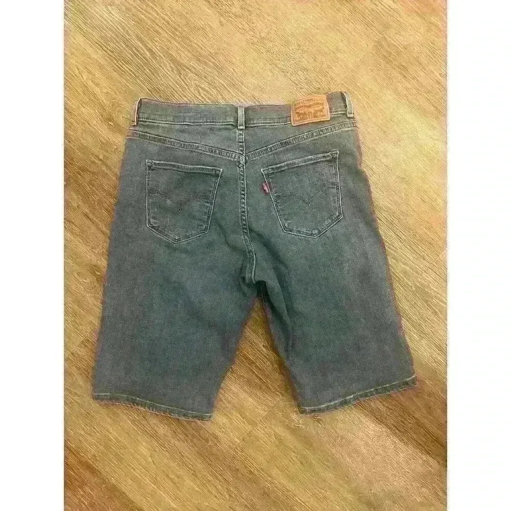 Levis Shorts Womens Size 28 Bermuda Mid Rise Stretch 12 Inch Inseam Denim - Image 5