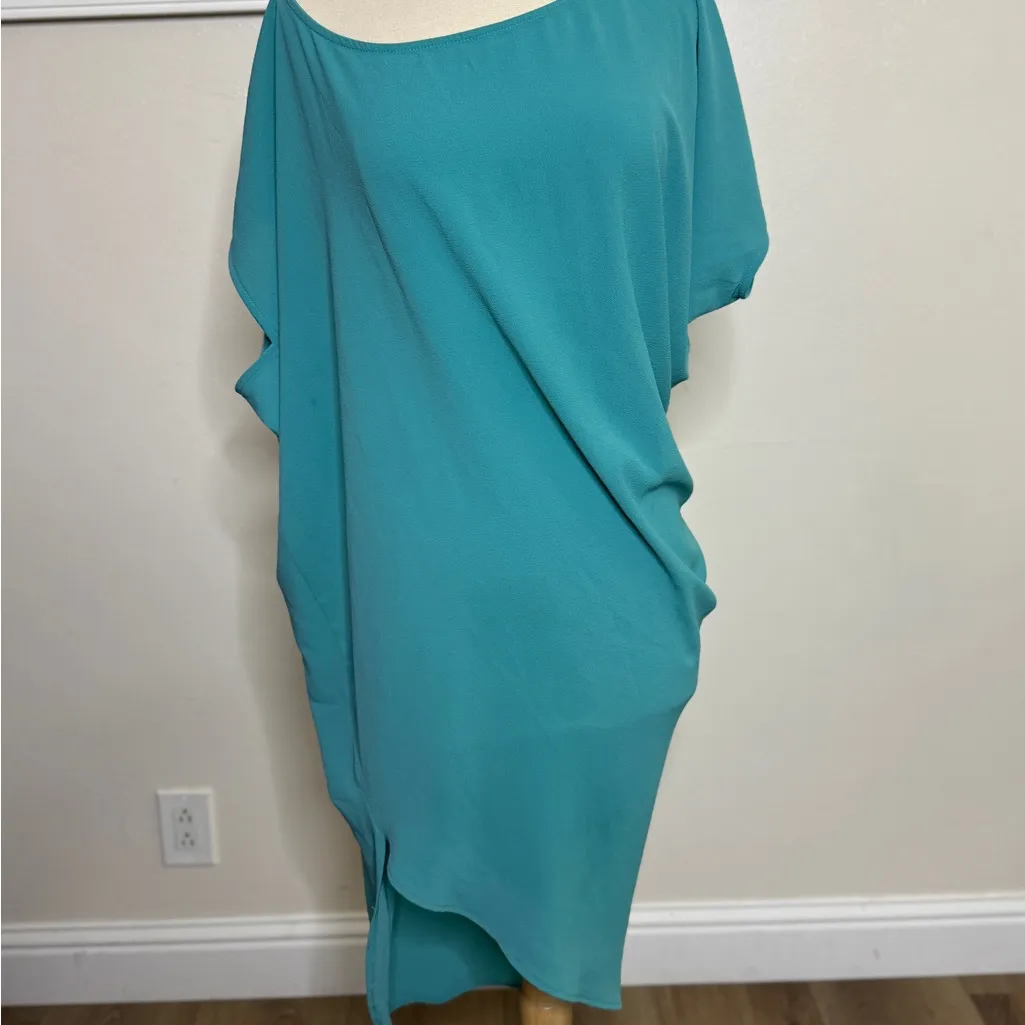 Vici One Shoulder Teal Dress - Image 2