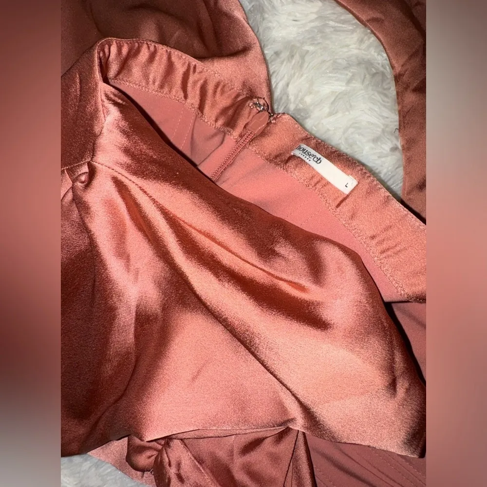 NWOT HOUSE OF CB 'Toira' Rose Draped Corset Dress sz L - Image 8