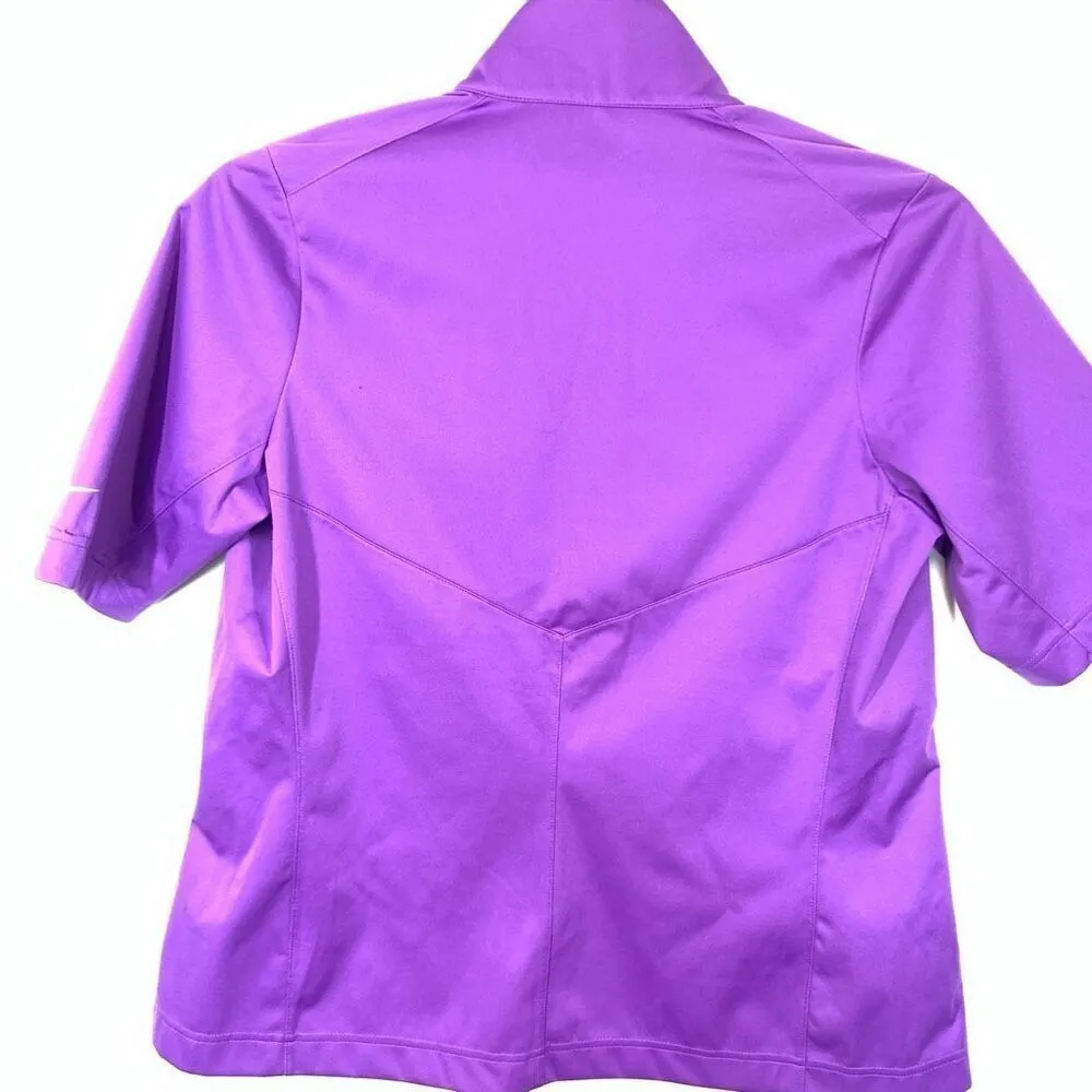 Nike Golf Women's Full Zip Storm-Fit Short Sleeve Top Purple Size Small NWOT - Image 8