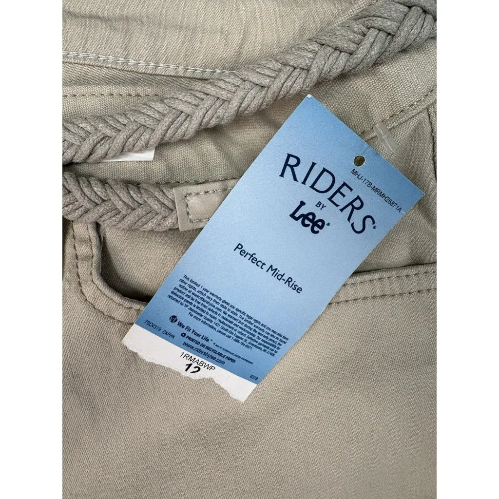 *New Riders Lee Capri Pant Womens 12 Tan Perfect Mid Rise Casual Coastal Grandma - Image 3
