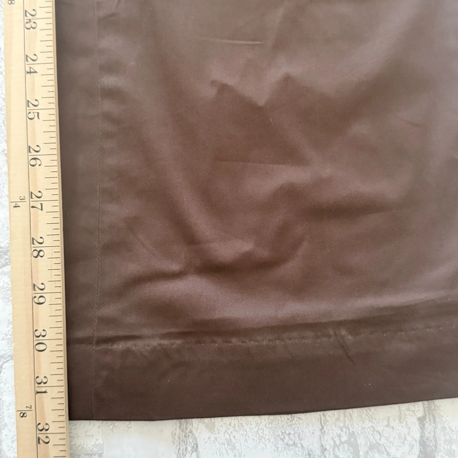 NWT BCBG Brown Twill Mid Rise Wide Leg Cotton Pants Y2K Minimalist Style Sz 8 - Image 8