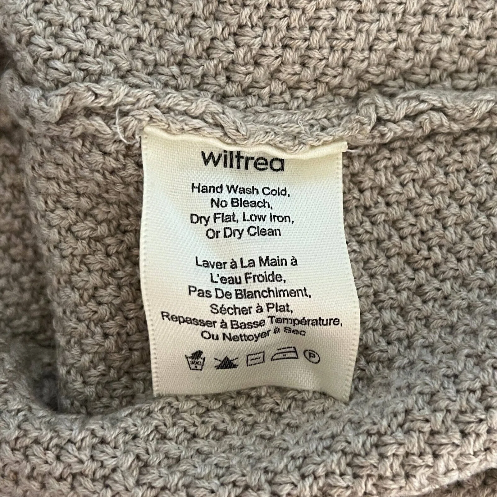 Artizia Wilfred Sweater Womens XXS Biege Silk Cashmere Neutral Minimalist Preppy - Image 7