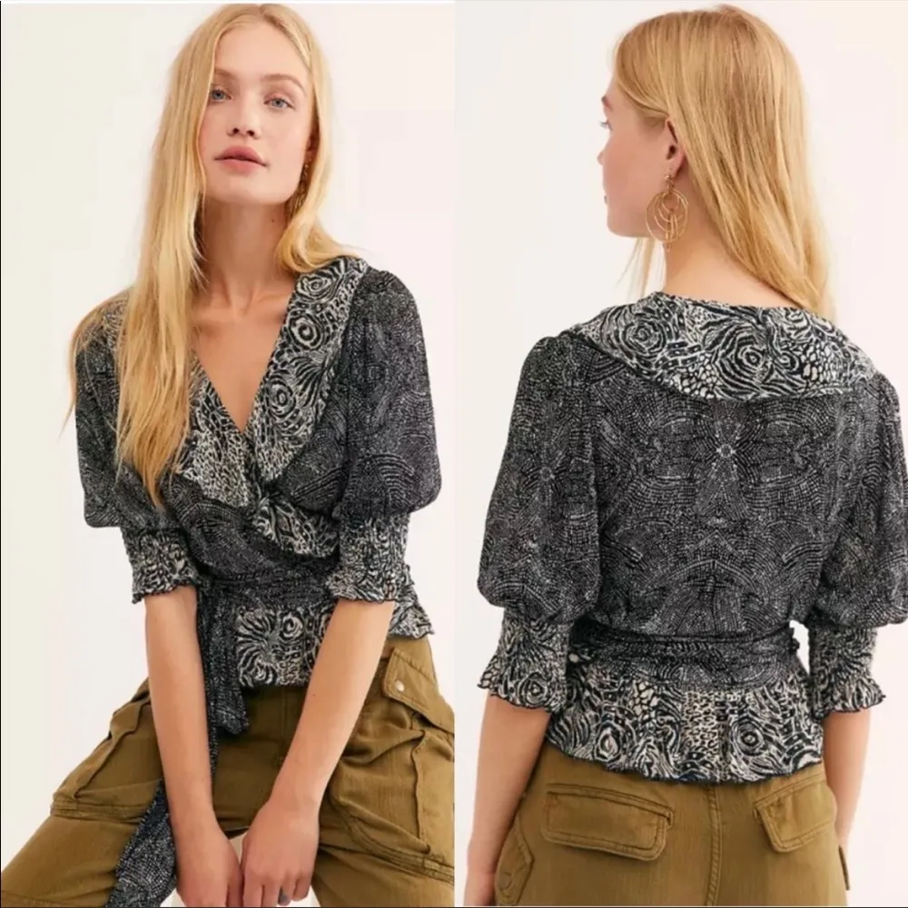 Free People Olivia wrap top size medium - Image 3