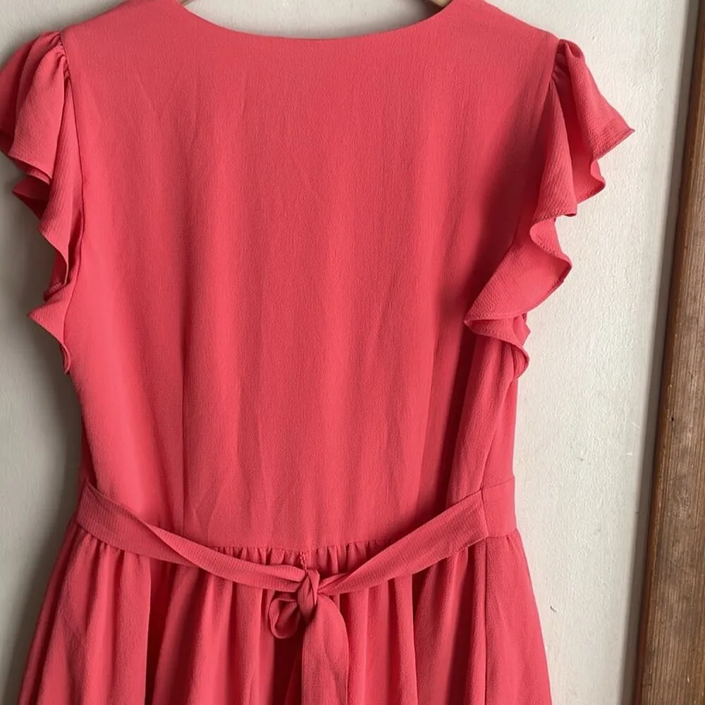 GAL MEETS GLAM Bree Coral Fit and Flare Dress - Image 12