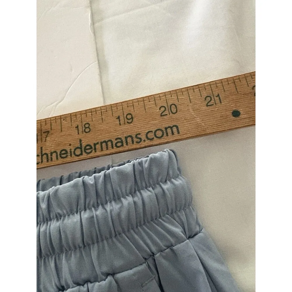 Halara  Breezeful High Waisted Drawstring Joggers Size L Thin Ice Blue Split Hem - Image 13