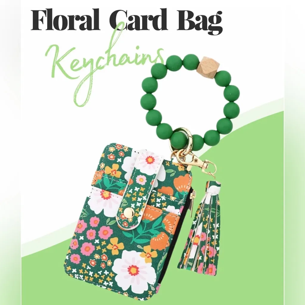 NWOT Wallet Keychain Green - Image 3