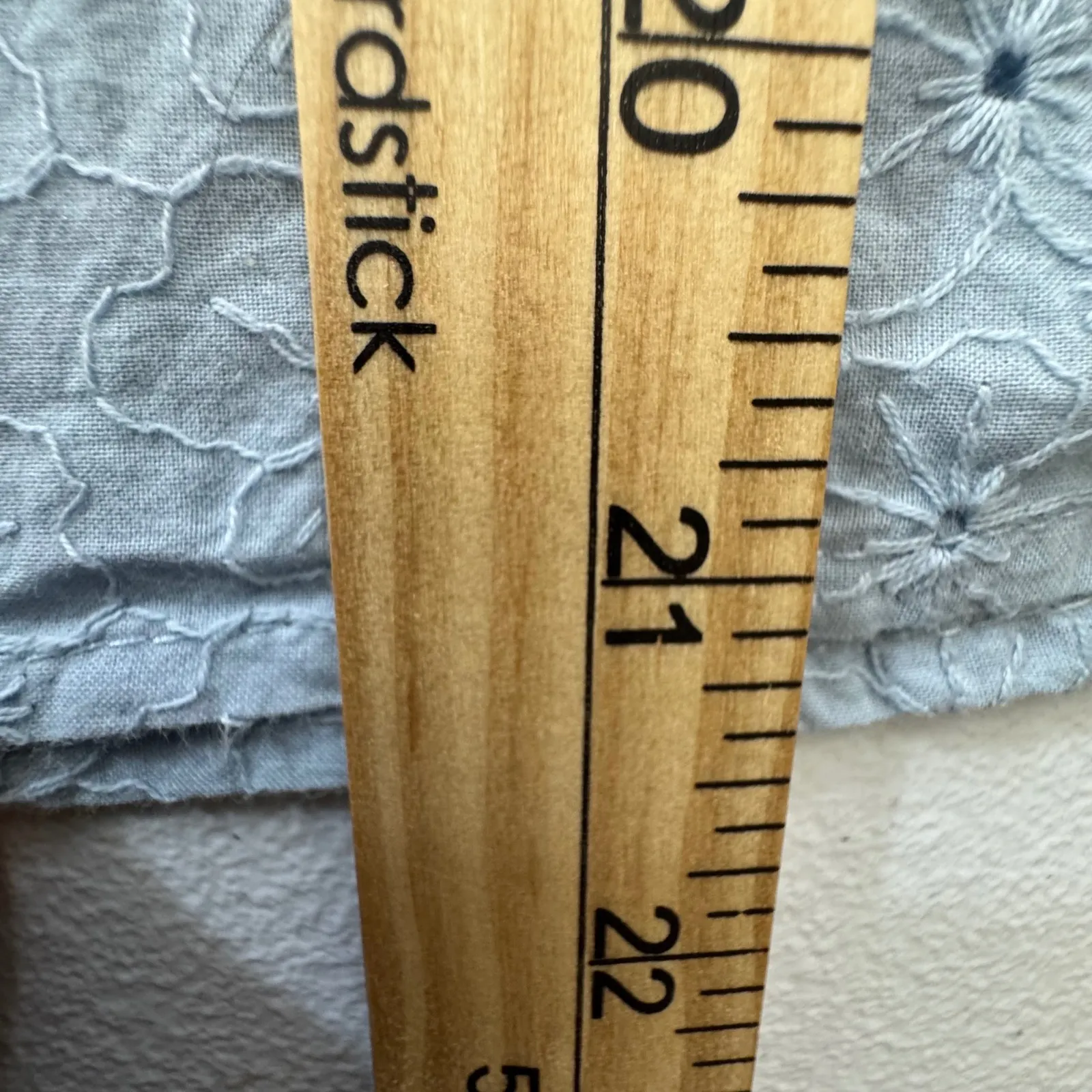 Y2k Wrangler Retro Light Blue Eyelet‎ Square Neck crochet Top L bohoo farycore - Image 5