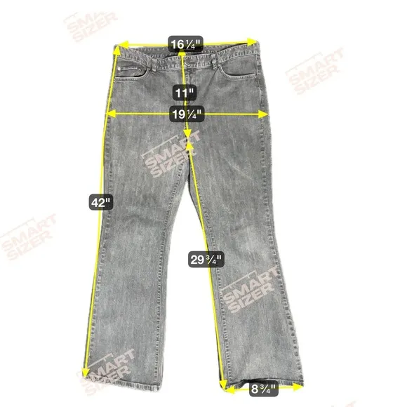 Calvin Klein Jeans Women 14 Faded Black Denim Bootcut Jeans Grunge Punk Goth Y2K - Image 3