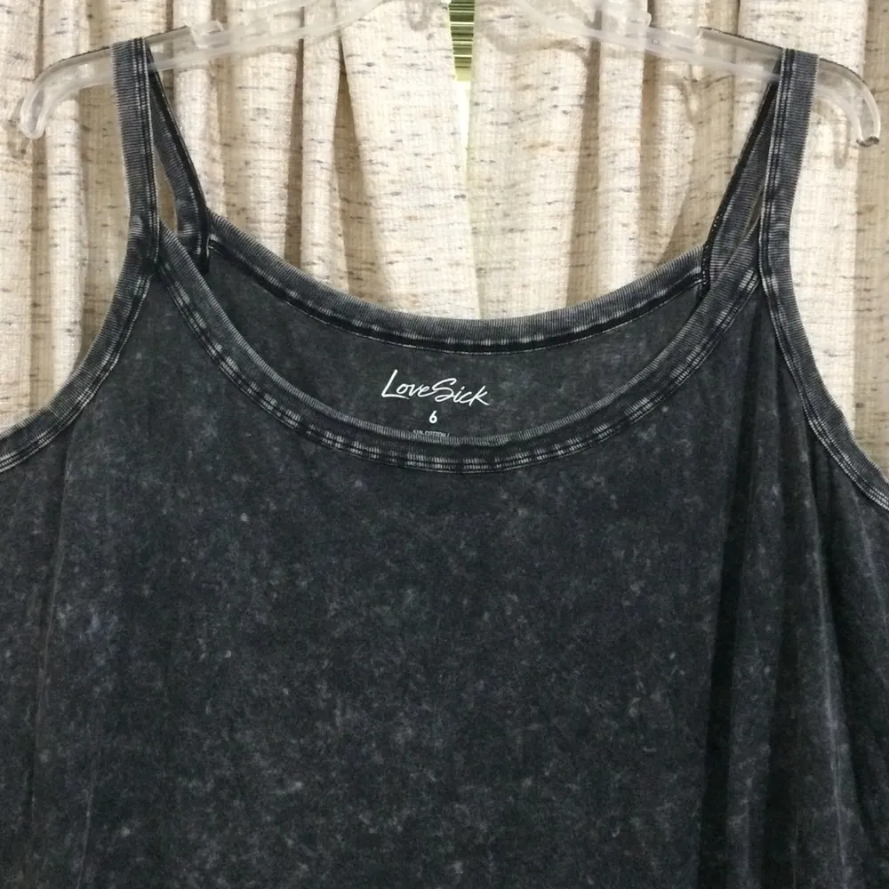 Torrid LoveSick Cotton Black Wash Tank - 6X - Image 2