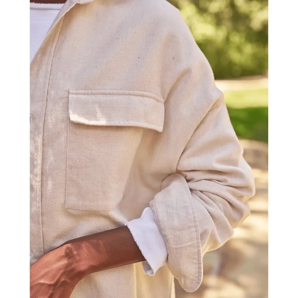 FRANK & EILEEN Mcloghlin Shirt Jacket in Natural Size X-Small/Small - Image 16