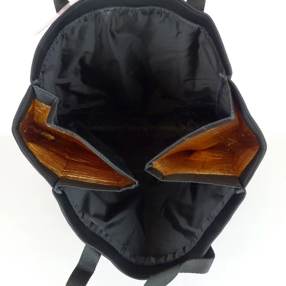 Victorias Secret Carry All Tote Beach Cooler Bag Neoprene Black Gold Travel $78 - Image 9