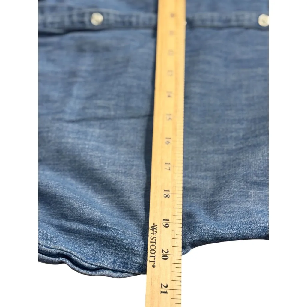 Old Navy Womens M Sleeveless Denim Shirt Dress Button Up Front 100% cotton - Image 5