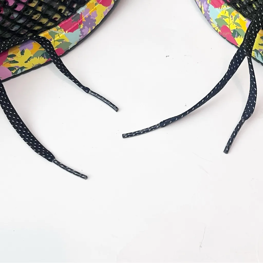 NOBULL Black Mesh Floral Super Bloom Tropical Print Lace Up Athletic Shoes 9.5 - Image 4