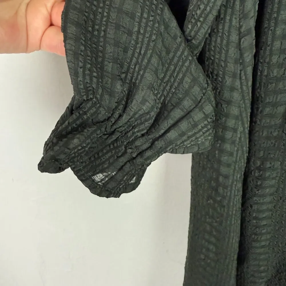 Petite Textured Ruffle Swing Dress Long Sleeves Size XSP XS Petite - Image 5