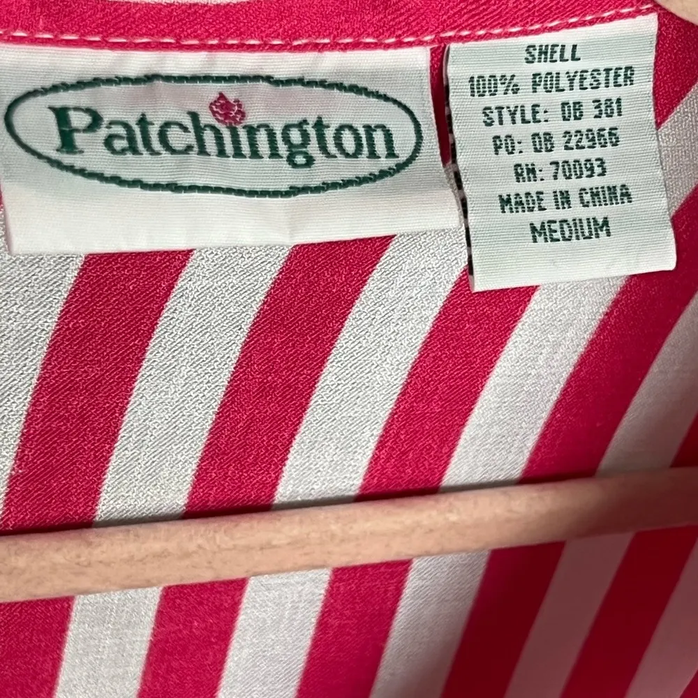 Vintage Patchington Menswear Striped Oversized Button Down Shirt | Hot Pink | M Size M - Image 7