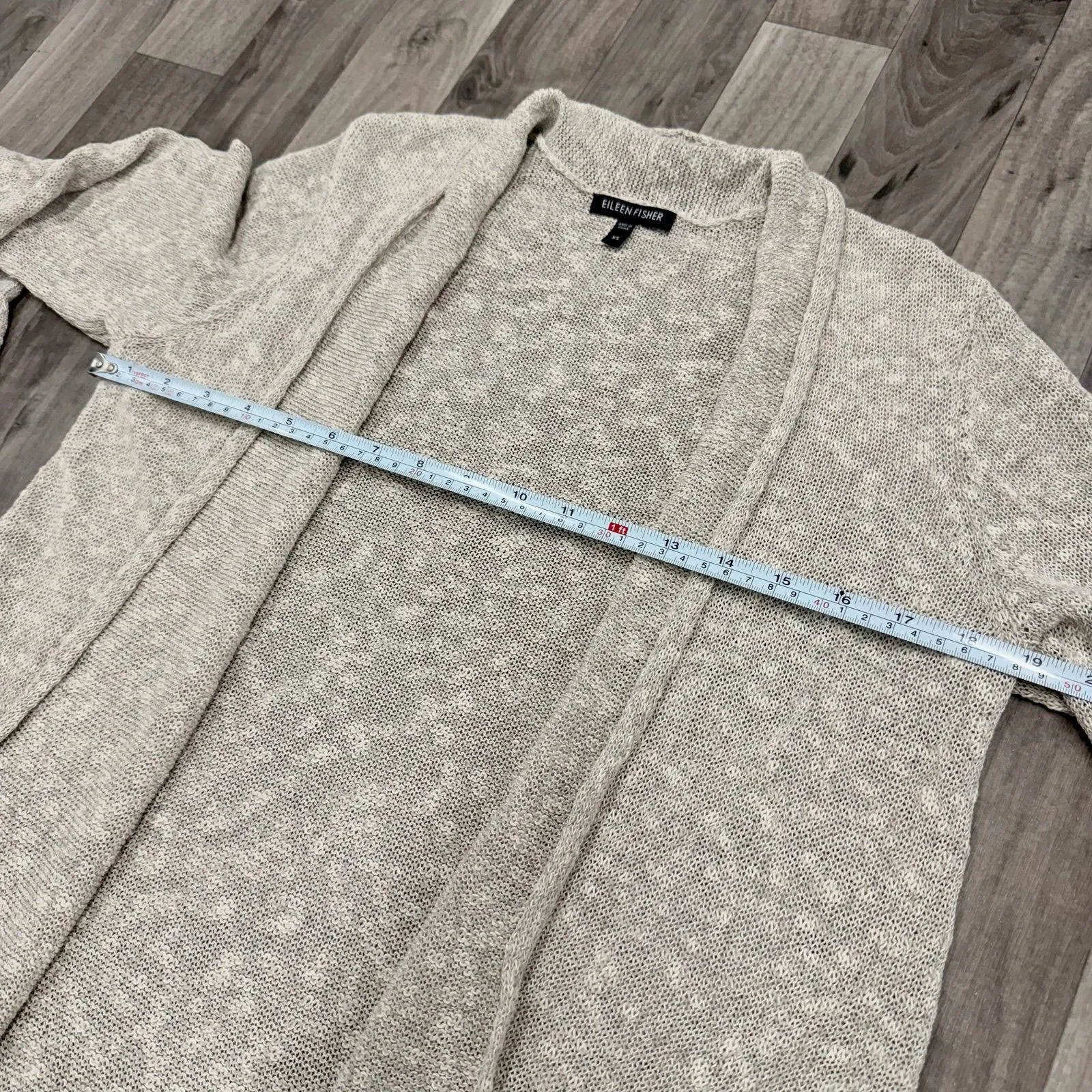 Eileen Fischer linen blend knit cardigan - Image 5