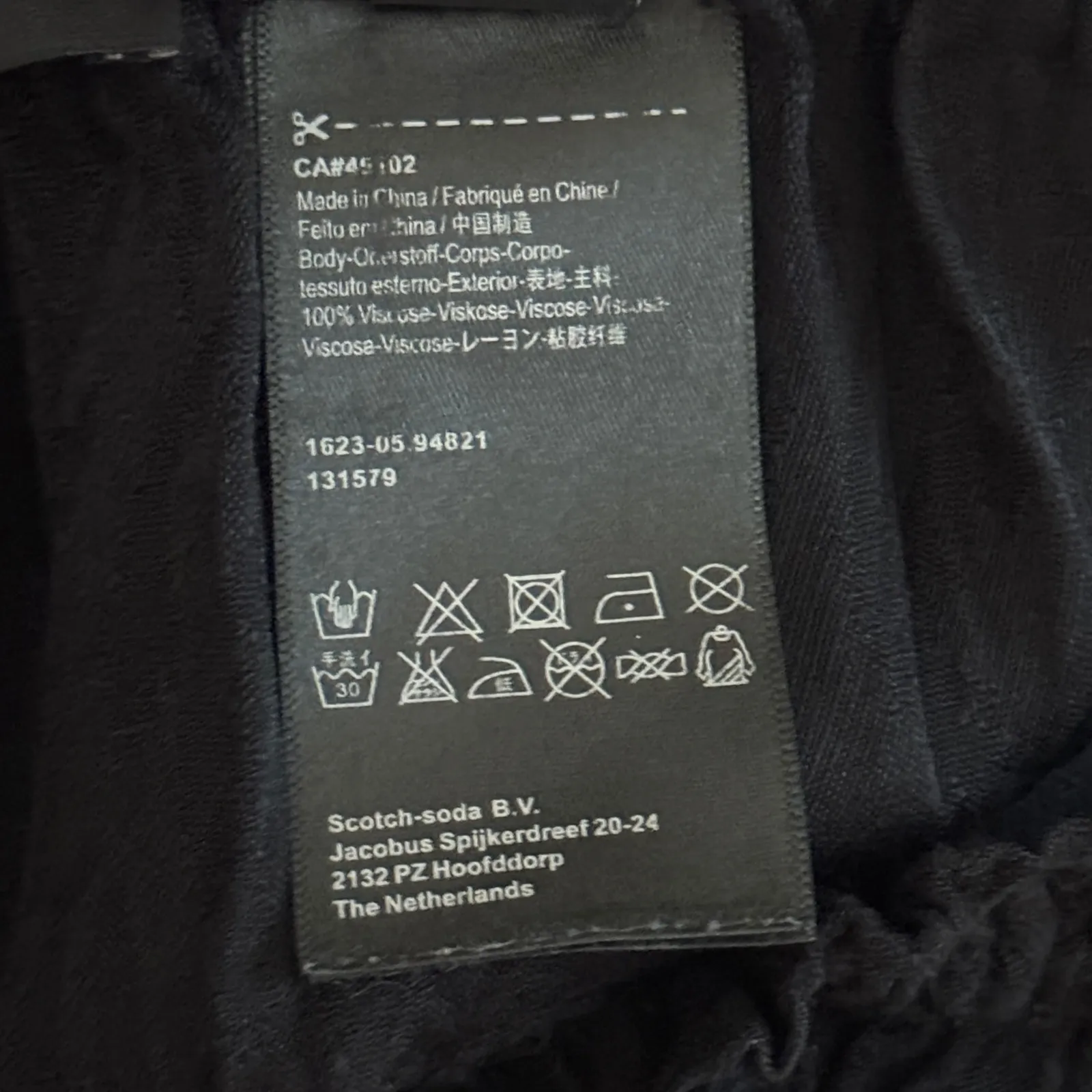 Scotch & Soda Jumpsuit Drawstring Waist Strapless‎ Casual Printed Black Size XS - Image 8