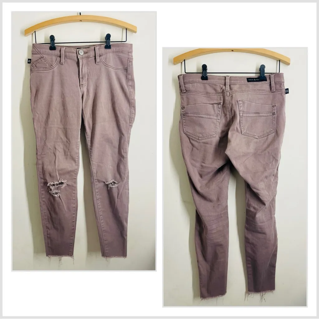 Rock & Republic Kashmere Mauve Slim Ankle Jeans Size 4 - Image 2