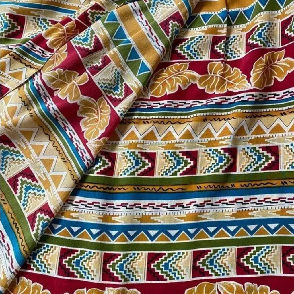 Krass & Co NWT silk tribal print skirt Tan Size undefined - Image 5