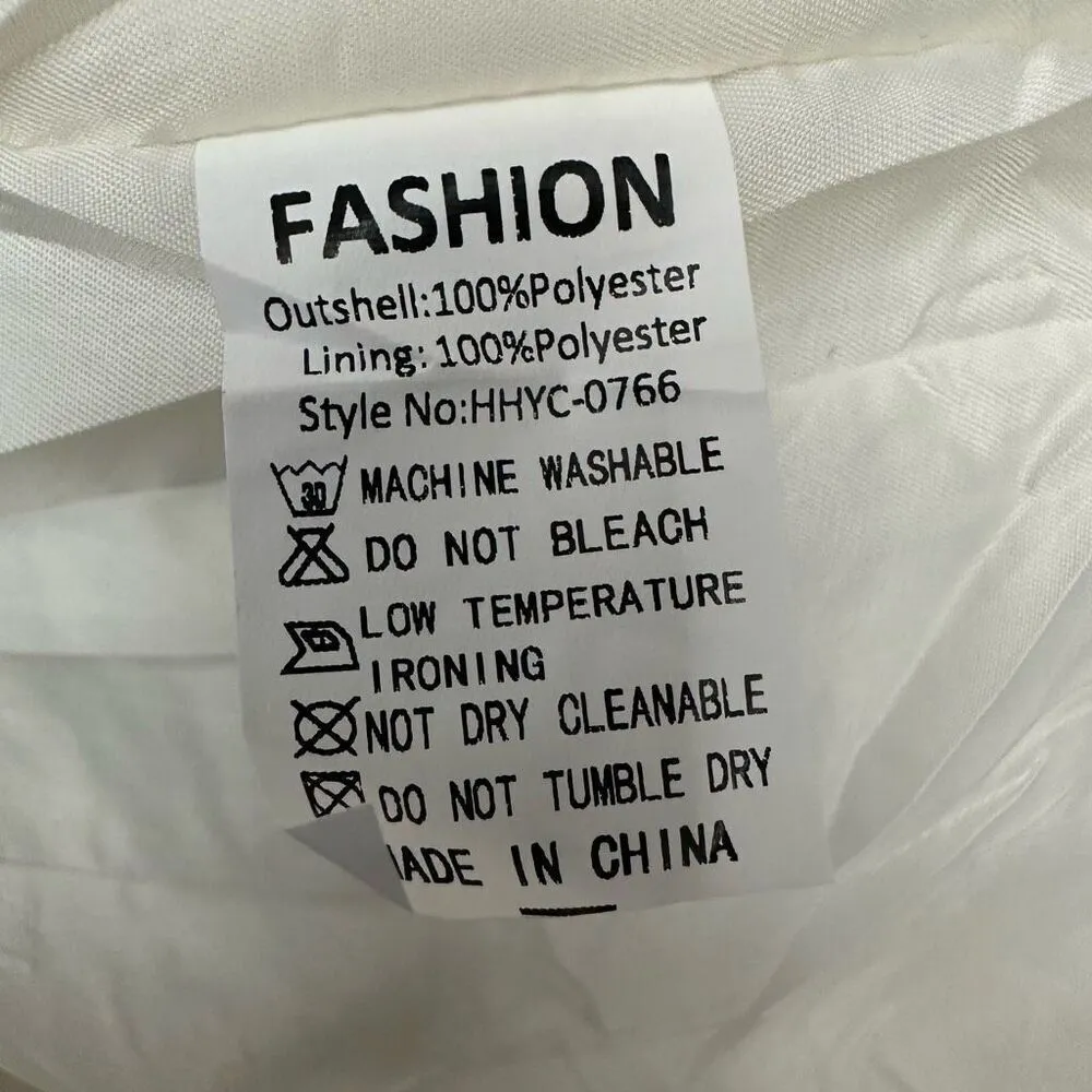 Fashion Cream Puffer Vest Size Large - Image 4