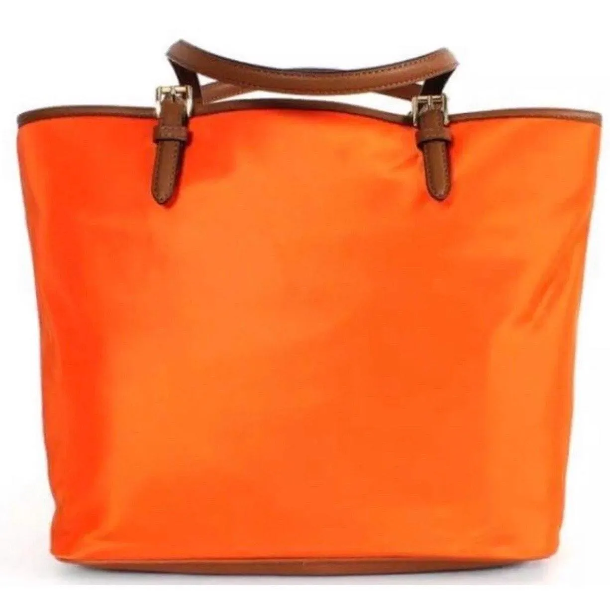 NWT  Jet Set Item Large Pocket Multifunction Nylon Tote Tangerine Bag - Image 4