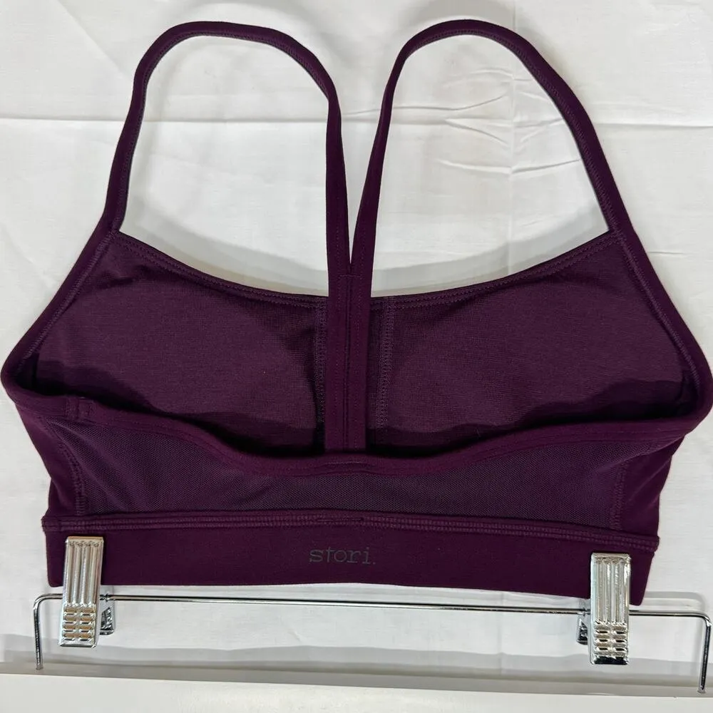 Stori Intro Sleeveless Scoop Neck Padded Sports Bra Mulberry Women's Size US 2 - Image 3