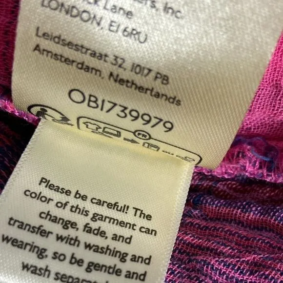 Free People NWT Women's Pink Moon City Plaid Top XS‎ - Image 8