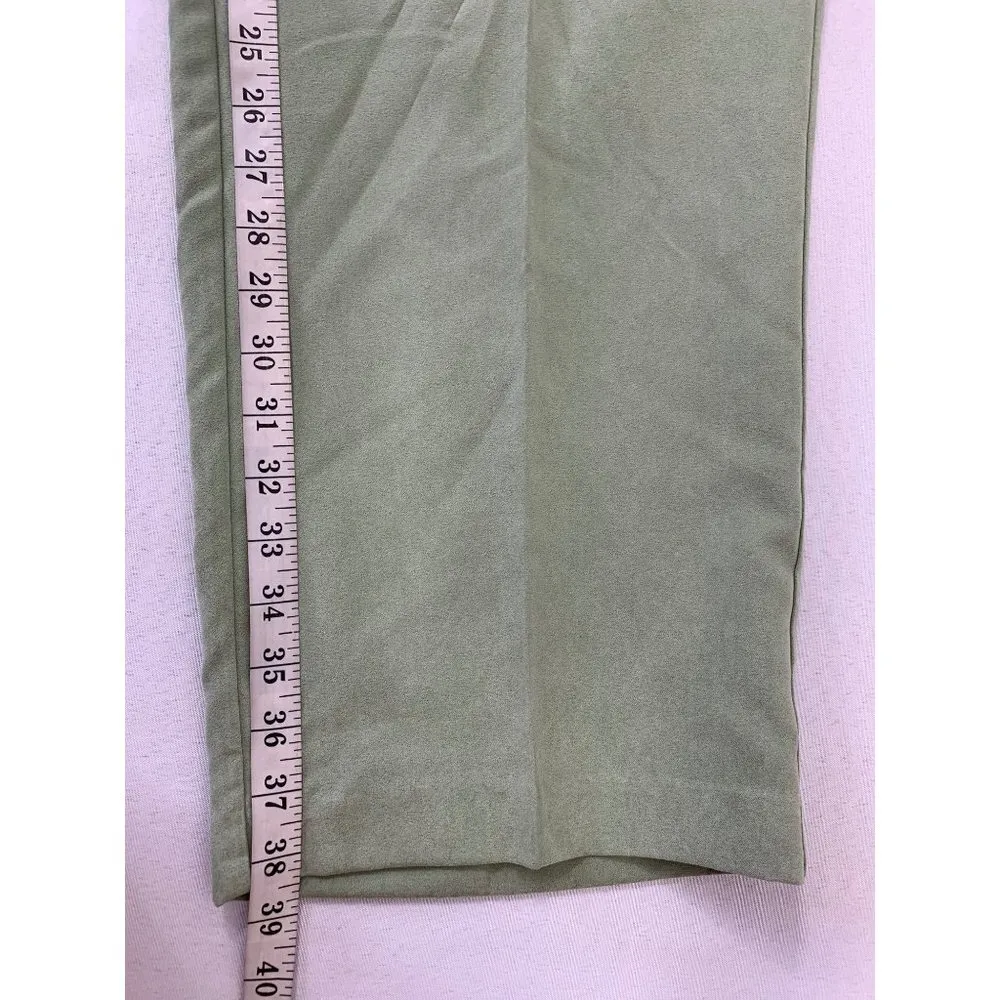 Alfred Dunner Women's Birds of Paradise Aloe Green Dress Pants - Image 6