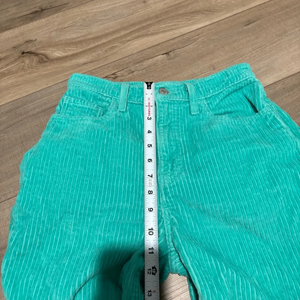 Levi's Ribcage Straight Ankle‎ Corduroy Pants  Green Size 25 - Image 6
