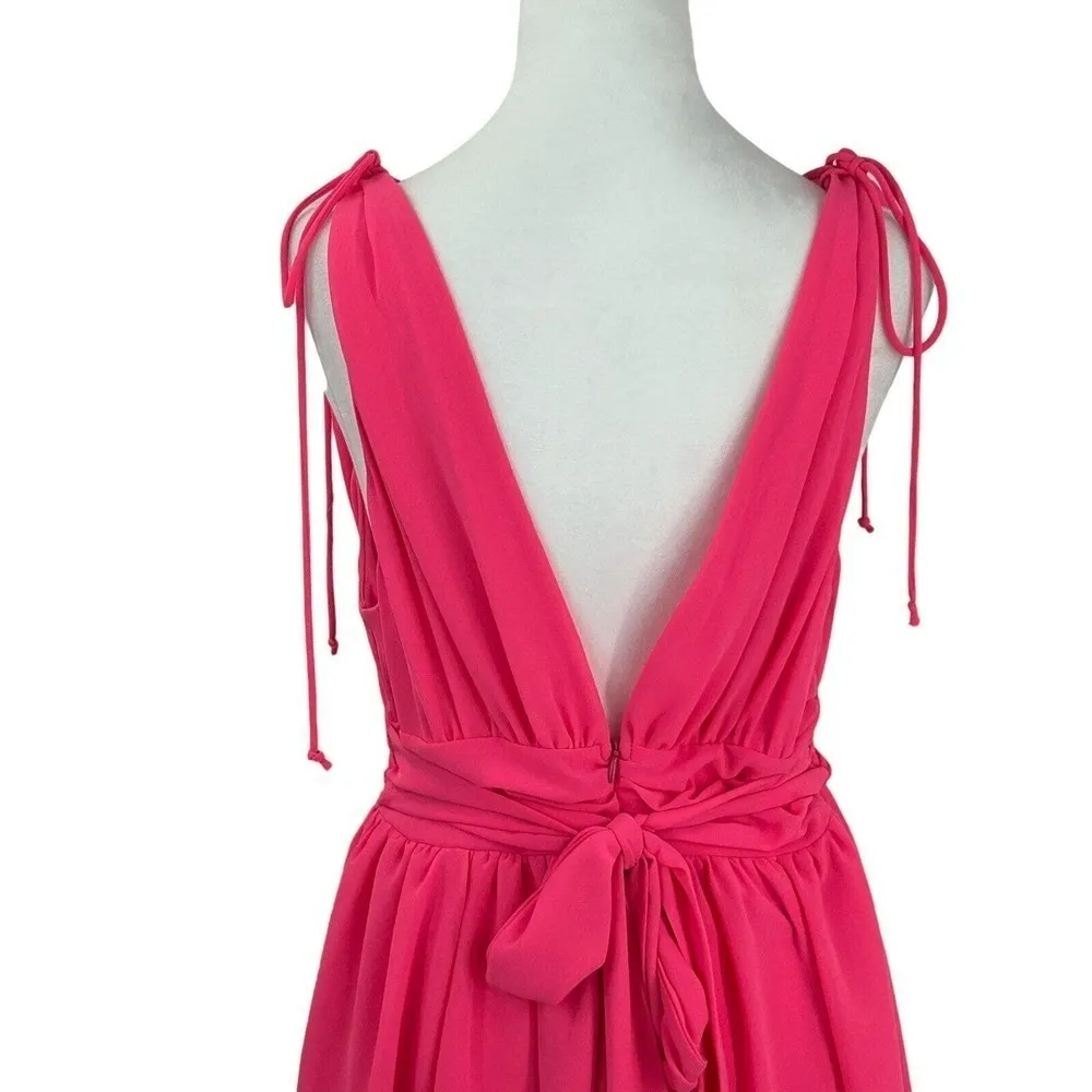 Lucy in the Sky Dress Ysabel Chiffon Dress in Hot Pink- M - Image 8