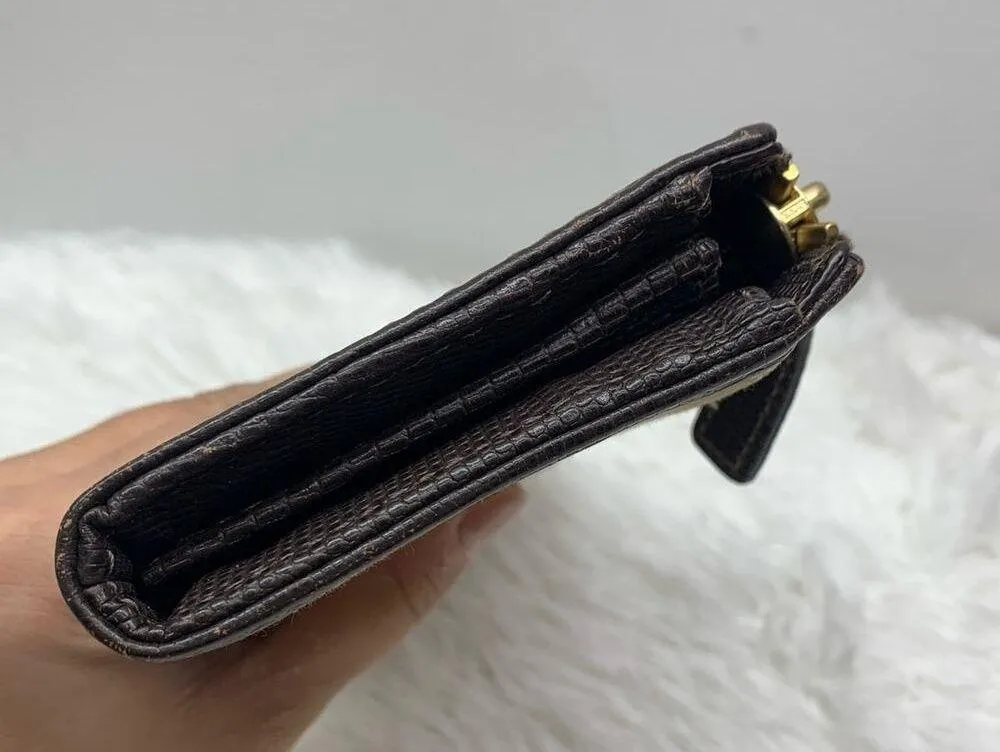 COACH  Julia Khaki Brown Op Art Slim Zip Wallet - Image 5